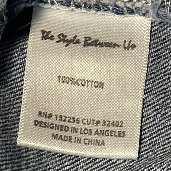 The Style Between Us Womens Medium Classic Blue Denim Jacket With Button Front - Picture 11 of 11